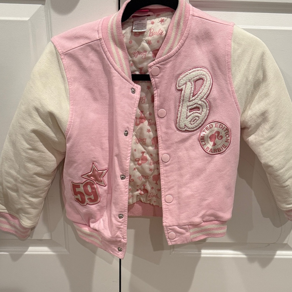 Barbie Limited Edition Pink and Cream Kids Jacket